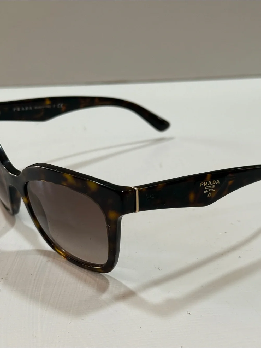 Prada Tortoiseshell Sunglasses with Brown Gradient Lenses
